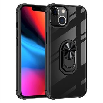 Ring Holder Kickstand PC + TPU Hybrid Case iPhone 13 Pro - Black