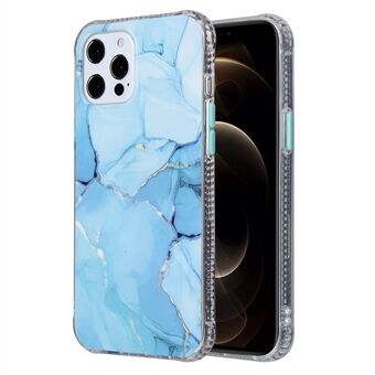 Tyylikäs lasite marmorikuvioinen akryyli + TPU putoamisen estävä iskunkestävä puhelimen takakuori iPhone 13 Pro 6,1 tuumaa