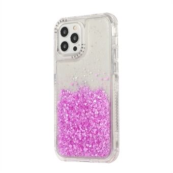 Glittery Powder Iskunkestävä Light Hard PC + TPU-puhelinkotelo iPhone 13 Pro 6,1 tuumaa