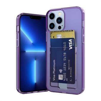 GW18 läpinäkyvä, paksunnettu TPU-pudotuksen estävä puhelinkuoren suojus takana olevalla korttipaikalla iPhone 13 Pro 6,1 tuumalle