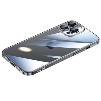 SULADA JINGJIA -sarja iPhone 13 Pro 6,1 tuuman galvanoitu erittäin ohut PC-puhelinkotelo, jossa karkaistu lasilinssin suoja