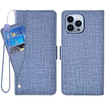 IPhone 13 Pro :lle 6,1 tuuman Jean Cloth Texture Leather + TPU Suojapuhelinkotelo Lompakkotyyli Pyörivä korttipaikan muotoinen kansi Stand