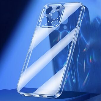 YOOBAO iPhone 13 Pro 6,1 tuuman puhelinkuorelle, läpinäkyvä karkaistu lasi takaosa + silikonirunkoinen puhelimen kansi Pudotuksenkestävä matkapuhelimen suoja