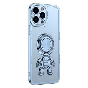 YOOBAO TPU -puhelinkotelo iPhone 13 Pro 6,1 tuuman Spaceman Design Galvanoitu kulumista estävä Takakansi Jalusta