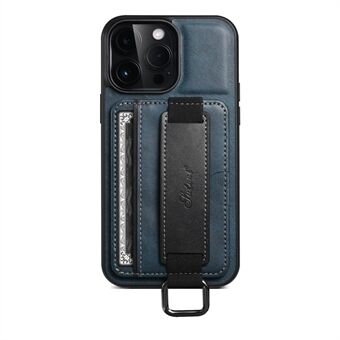 SUTENI H13 iPhone 13 Pro :lle 6,1 tuuman pudotuksenkestävä korttipaikkanauhan silmukan pidike Kickstand PU-nahkapäällysteinen TPU-suojapuhelin