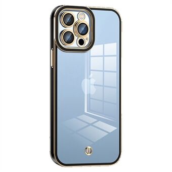 IPhone 13 Pro 6,1 tuuman läpinäkyvä TPU-suojus Iskuja vaimentava turvatyynyn muotoinen sähköistetty takakuori muovilla linssikalvolla