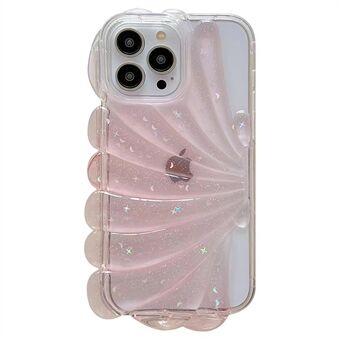 IPhone 13 Pro 6,1 tuuman Sea Shell Style -puhelinkotelo, pehmeä TPU Glitter Epoxy Star -suojakuori