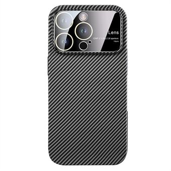 IPhone 13 Pro 6,1 tuuman PC-puhelinkotelolle hiilikuitukuvioinen puhelimen kuori linssin lasikalvolla