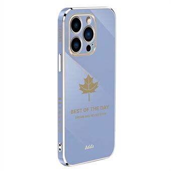 IPhone 13 Pro 6,1 tuuman Straight Edge 6D galvanoitu puhelinkuori Maple Leaf -kiiltävä TPU-kotelo