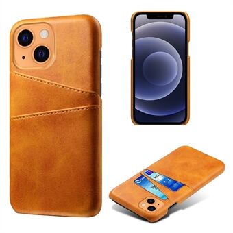 KSQ Leather Hardcover iPhone 13 Mini -puhelimelle korttitelineellä - Orange