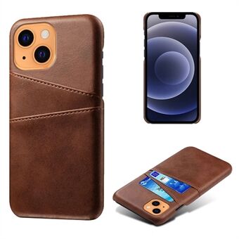 KSQ Leather Hardcover iPhone 13 Mini -puhelimelle korttitelineellä - Brown