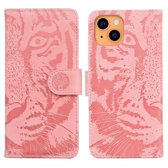 Scratch Pure Color Tiger Imprint Pattern Leather Moblie -puhelimen suojakuori iPhone 13 minille 5,4 tuumaa