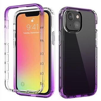 Pudotuksenkestävä läpinäkyvä gradienttiväri kirkas TPU + PC takakuori iPhone 13 mini - Purple