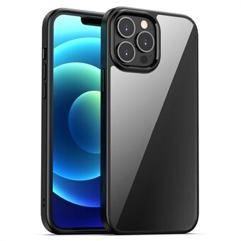 IPAKY Clear PC Back + TPU Edges Combo Skin Feel Fall Prevention Suojakotelo Apple iPhone 13 minille - Musta