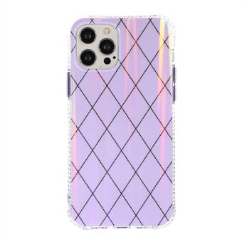 Aurora Rhombus Pattern Anti Fall akryyli + TPU-puhelinkotelon suojus iPhone 13 mini - Purple