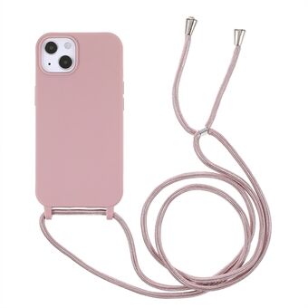 Joustava TPU-matkapuhelimen takakuoren suojus säädettävällä kaulanauhalla iPhone 13 mini 5,4 tuumalle