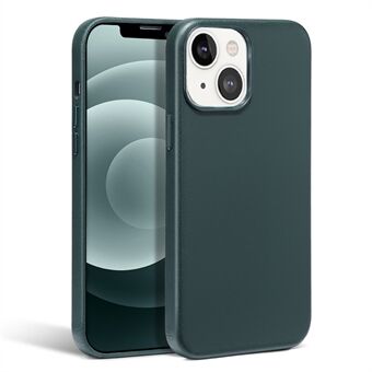 Solid Color Tyylikäs Magsafe Aito Nahka + PC Phone Takakuori Magneettinen Absorptiokuori iPhone 13 mini 5,4 tuumalle
