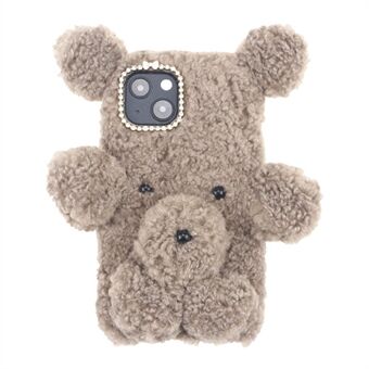 3D Fluffy Bear Doll Pehmeä TPU-kuori matkapuhelimen kuori iPhone 13 minille 5,4 tuumaa