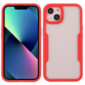 Irrotettava 2-in-1 Design putoamaton PET-näytönsuoja + akryylinen takapaneeli + TPU-runkoinen puhelinkuori iPhone 13 mini - Red