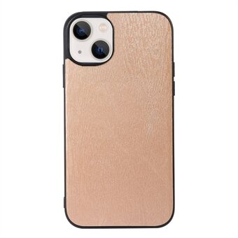 For iPhone 13 mini 5.4 inch PU Leather Wood Texture Inner PC + TPU Anti-scratch Cell Phone Cover