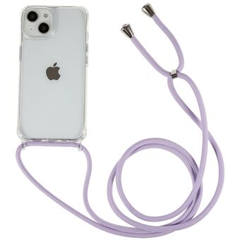 Takakuori iPhone 12 minille / 13 minille 5,4 tuumaa, kirkas TPU+akryylipuhelinsuojus säädettävällä narulla