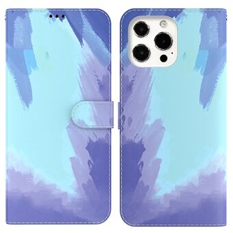 Watercolour Pattern Premium PU-nahkas Folio Flip Stand puhelimen suojakuori iPhone 13 Pro Max 6,7 tuumalle