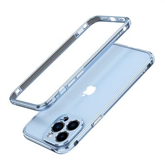 Snug Fit Contrast Color Suojapuskuri Kierretty metallirunkoinen puhelinkotelo kameran linssisuojalla iPhone 13 Pro Max 6,7 tuumalle