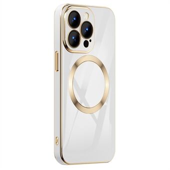 IPhone 13 Pro Max 6,7 tuuman putoamisen estävälle puhelinkuorelle galvanoitu Gold Edge TPU takakuori Tuki Langaton magneettinen lataus