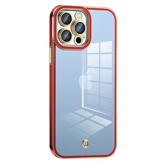Läpinäkyvä TPU-suojus iPhone 13 Pro Max 6,7 tuumalle, turvatyynyn muotoilu, sähköpinnoitettu takakuori muovilla linssikalvolla