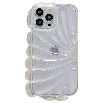 IPhone 13 Pro Max 6,7 tuuman Glitter Star Epoxy -puhelinkotelolle Pehmeä TPU Sea Shell iskunkestävä suojus