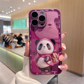 IPhone 13 Pro Max Hard Glass + TPU -puhelimen suojus metallimaalille Design Panda Decor -puhelinkotelo