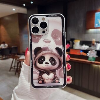 IPhone 13 Pro Max karkaistusta lasista takakuorelle TPU-kehys Panda-kuvioinen puhelimen suojus linssisuojalla