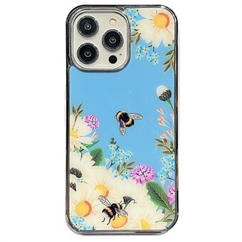 IPhone 13 Pro Max 6,7 tuuman Flower Pattern IMD Cover Edge PC+TPU-puhelinkotelo
