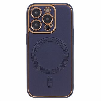 IPhone 13 Pro Max Galvanoitu puhelinkotelo PU-nahka + TPU + PC:n Scratch magneettisuoja