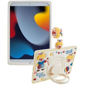 Kickstand Case iPad 10.2:lle (2021) / (2020) / (2019) / iPad Air 10,5 tuumalle (2019) / Pro 10,5 tuumalle (2017) Happy Clown PC + silikoninen tabletin kansi