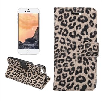Leopard Pattern Wallet Leather Stand Case for iPhone SE (2020)/SE (2022)/8/7 4.7 inch