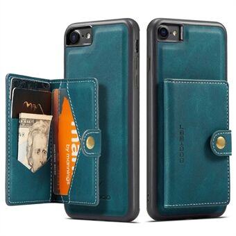 JEEHOOD For iPhone 7 4.7 inch/8 4.7 inch/SE (2020)/SE (2022) Detachable 2-in-1 Leather Coated TPU Phone Case with Wallet Kickstand