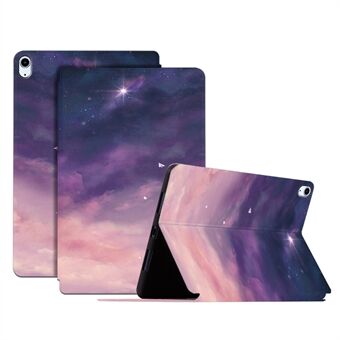 For Apple iPad Air (2022)/(2020) PU Leather + TPU Dual-layer Protection Starry Sky Pattern Printing Stand Design Tablet Cover Case