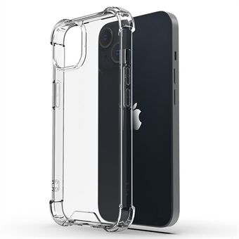 IPhone 14 6,1 tuuman neljän kulman pudotuksenkestävä läpinäkyvä pehmeä TPU-kehys akryyli takakuori puhelimen kotelo