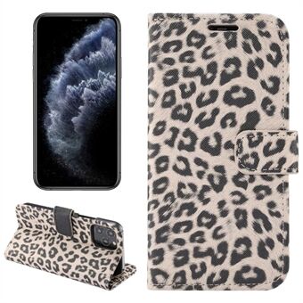 IPhone 14:lle 6,1 tuuman PU-nahkainen Leopard-kuvioinen puhelinkotelo Flip Stand Lompakko Magneettinen lukko matkapuhelimen pudotuksenkestävä kansi