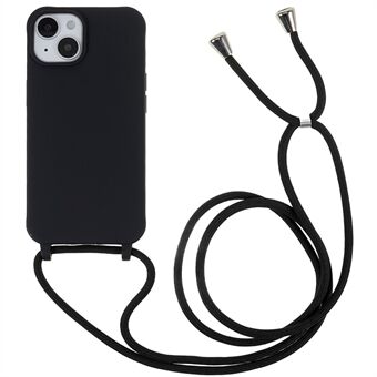IPhone 14:lle 6,1 tuuman integroitu pehmeä TPU-kotelo, pudotuksenkestävä suojakansi kaulanauhalla