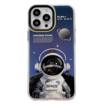 Laserpuhelinkotelo iPhone 14:lle 6,1 tuumaa, putoamista estävä Astronaut Spaceman Pattern Hard PC Mobile Phone Takakansi