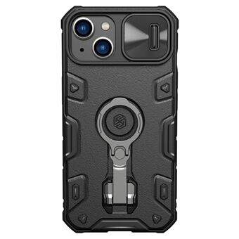 NILLKIN iPhone 14 CamShield Armor Pro magneettiselle puhelinkotelolle Ring pidike Takakansi Kickteline liukuvalla kamerasuojuksella
