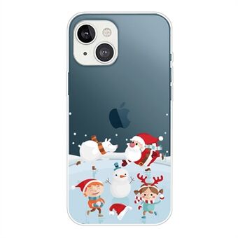Joulupuhelinkotelo iPhone 14:lle, tyylikäs kuviotulostus Scratch pehmeä TPU-takakansi