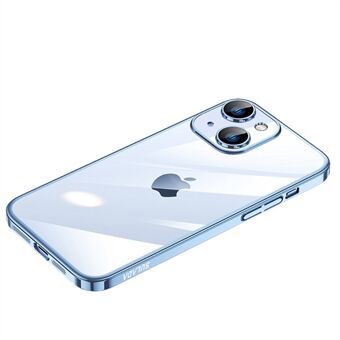 SULADA JINGJIA -sarja iPhone 14:lle galvanoitu runko, kova PC-puhelinkotelo Scratch karkaistu lasi kameran linssisuoja