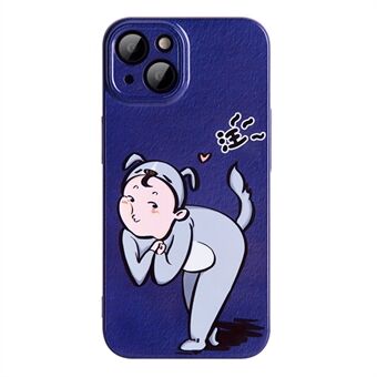 IPhone 14:lle sarjakuva kissatyttö/koirapoika kuviotulostus pari puhelimen kannen iskunkestävä kova PC-kotelo