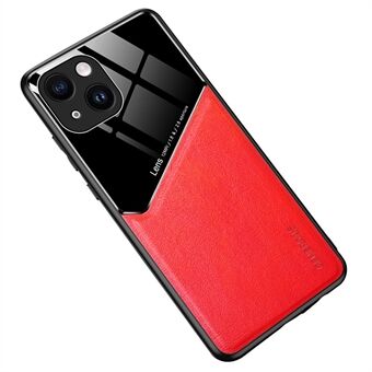 IPhone 14 -suojakotelolle TPU + PC + kuvioitu PU-nahkapinnoite Pudotuksenkestävä puhelimen kannen tuki Magneettinen autoteline