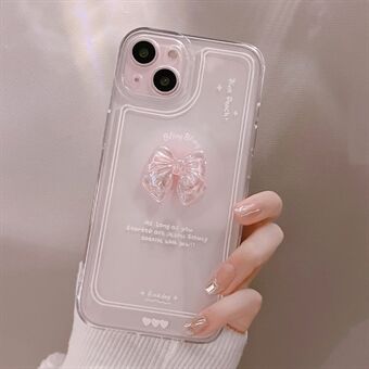 Pehmeä TPU-puhelinkuori iPhone 14:lle, Crystal Bowknot Decor -läpinäkyvä puhelinkotelo