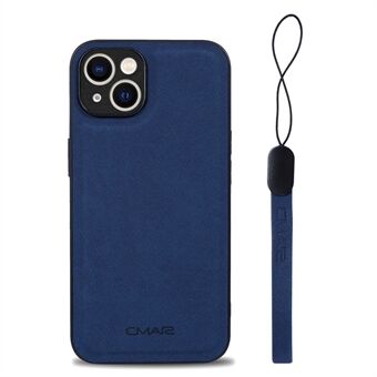 CMAI2 iPhone 14:lle putoamaton puhelinkotelo PU-nahkapäällysteinen PC+TPU-puhelimen suojus rannehihnalla