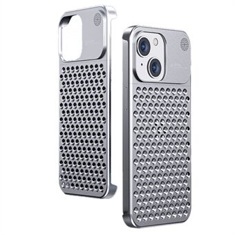 Lämpöä hajottava alumiiniseos + silikonikotelo iPhone 14:lle, onttoreikäinen matkapuhelimen kansi